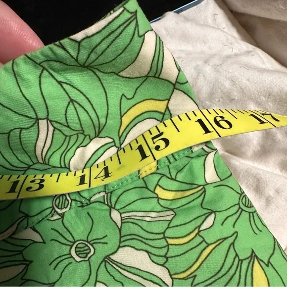 Express Green Floral A-Line Skirt - Picture 7 of 8